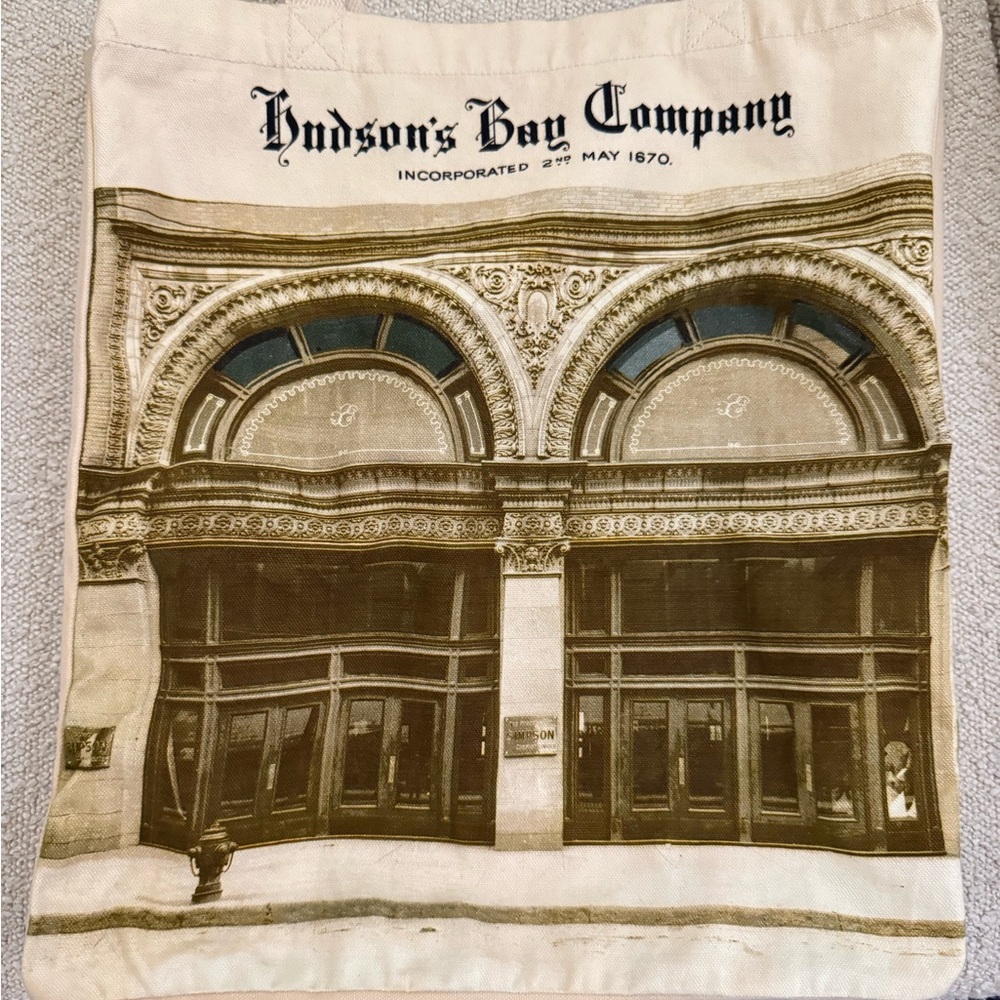 Hudson's Bay Company Tote Bag with Architectural Print